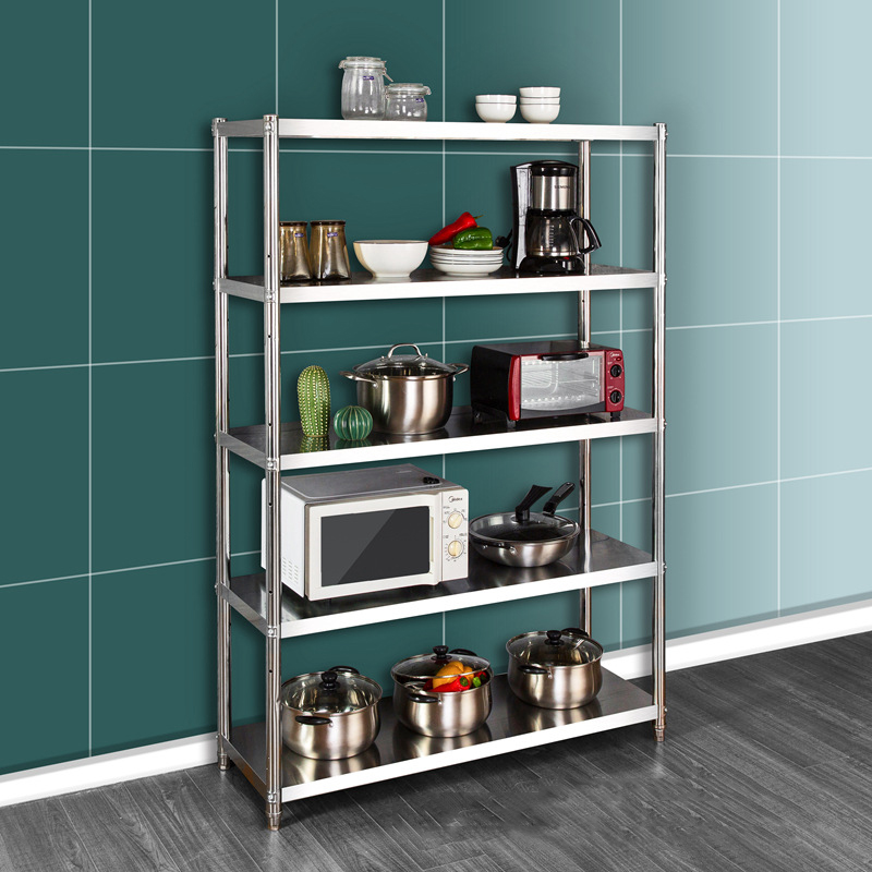 不锈钢架子多层落地置物架厨房45cm厨房置物架
