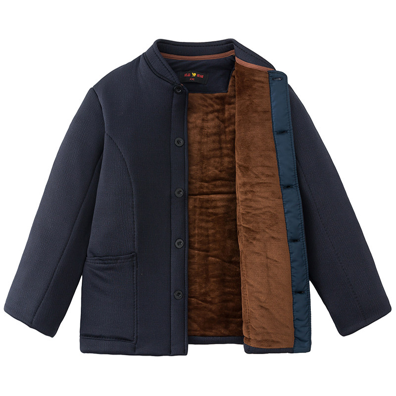 中老年棉衣驼绒加厚加绒大码内外保暖棉袄爸爸棉衣