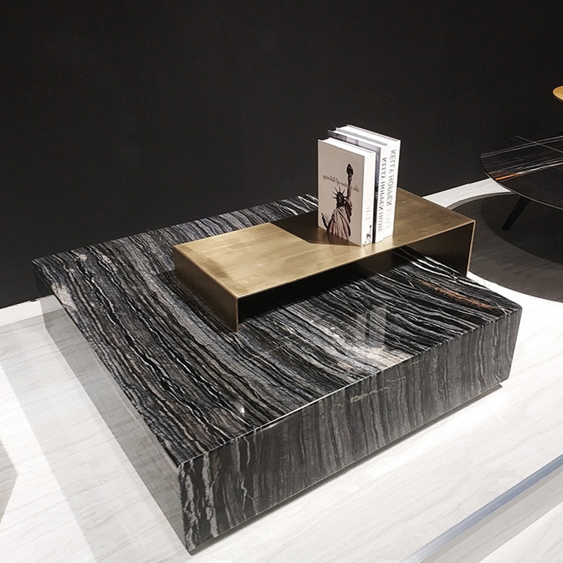 方形茶台桌后现代创意轻奢水泥茶几北欧小户户型茶几