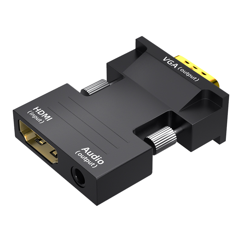 hdmivga转换器转接转接头头带音频电脑主机机顶盒hdmi线