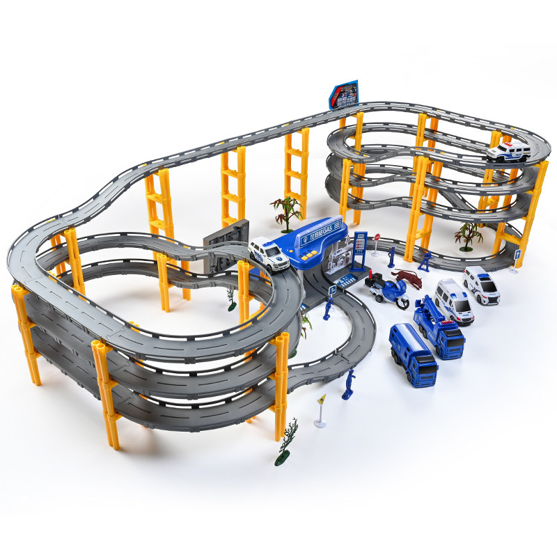 儿童小火车玩具汽车轨道电动赛车仿真消防工程警车电动