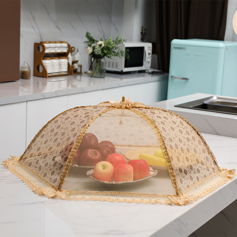 可折叠菜罩微孔透气防尘纱罩防苍蝇盖菜罩家用盖菜餐桌罩剩菜罩