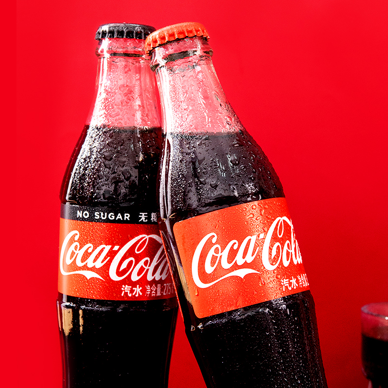 可口可乐玻璃玻璃瓶瓶装气泡汽水芬达275ml零度经典碳酸饮料