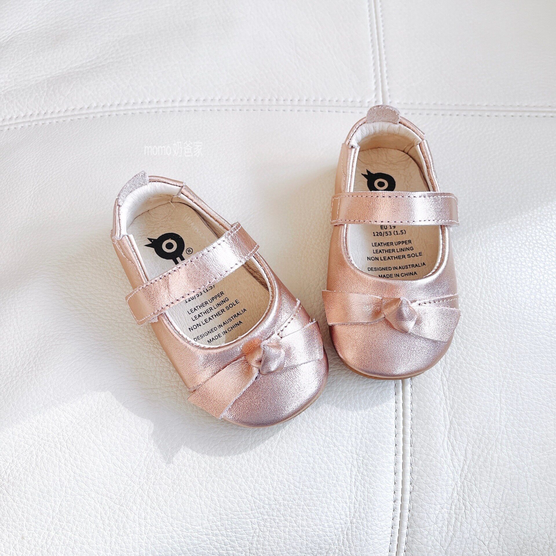 现货澳洲oldsoles新款儿童蝴蝶结芭蕾公主学步学步鞋
