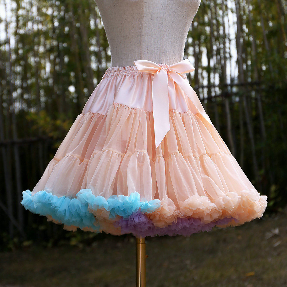 lolita彩虹裙撑无骨软纱日常暴力洛丽塔棉花糖裙撑云朵裙撑