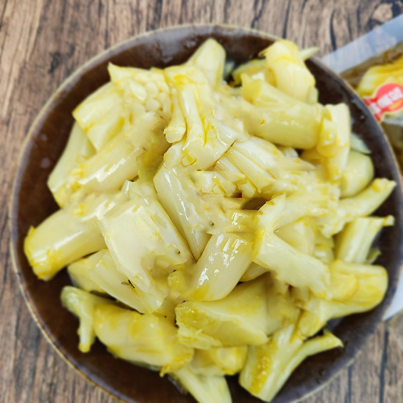 温州特产开胃菜花梗鲜嫩爽脆花菜梗酒席宴席冷盘凉菜台州酒店同款