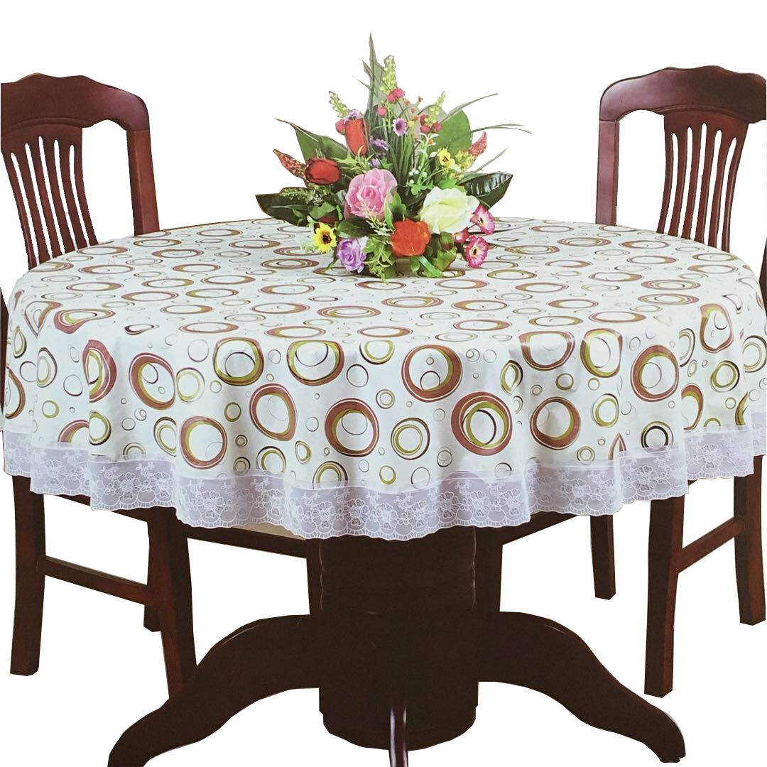 包邮加厚圆桌布pvc圆桌防水塑料圆桌布免洗防油家用酒店圆形台布