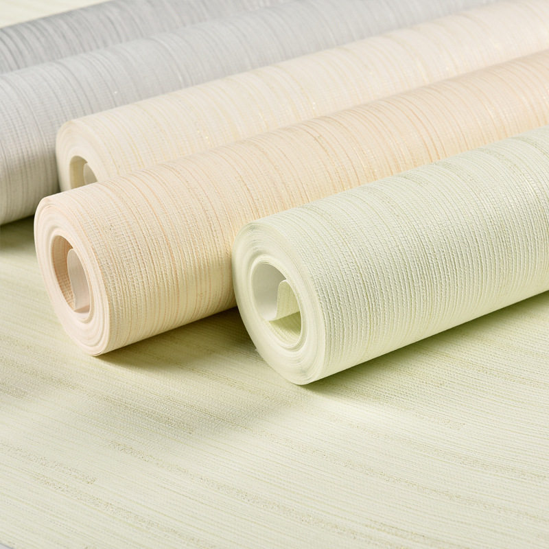 加厚欧式无纺布墙纸现代简约纯色卧室客厅酒店电视无纺布墙纸