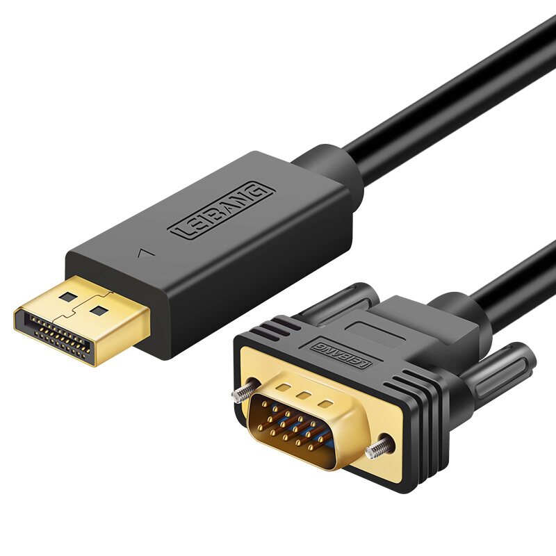 显卡displayport15针vga连接线主动式大屏多屏显示转换器vga线