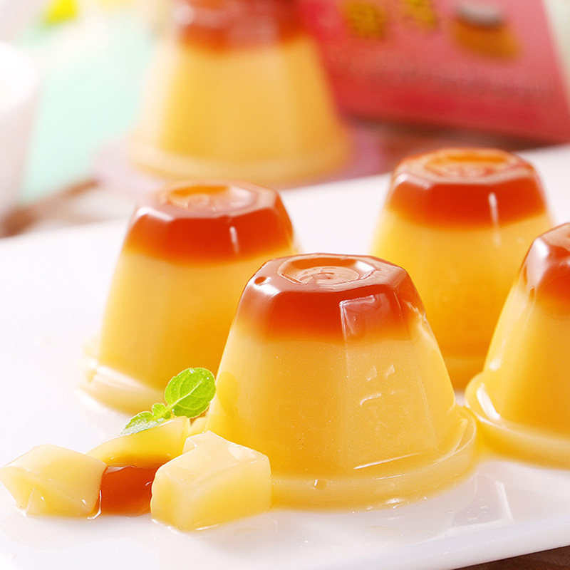 台湾自然素材鸡蛋牛奶焦糖奶茶蜜桃芒果果味果冻