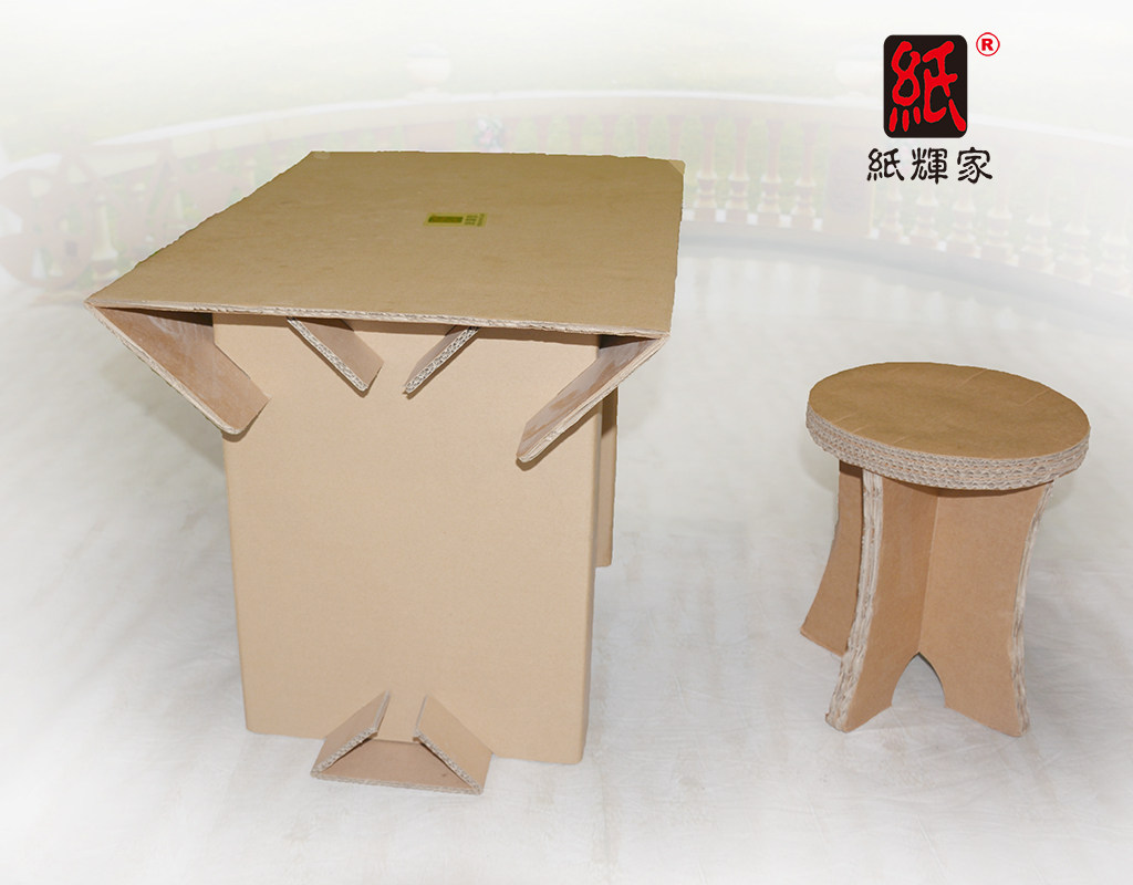 儿童纸辉家瓦楞纸家具纸桌纸椅凳子沙发学习桌儿儿童书桌椅