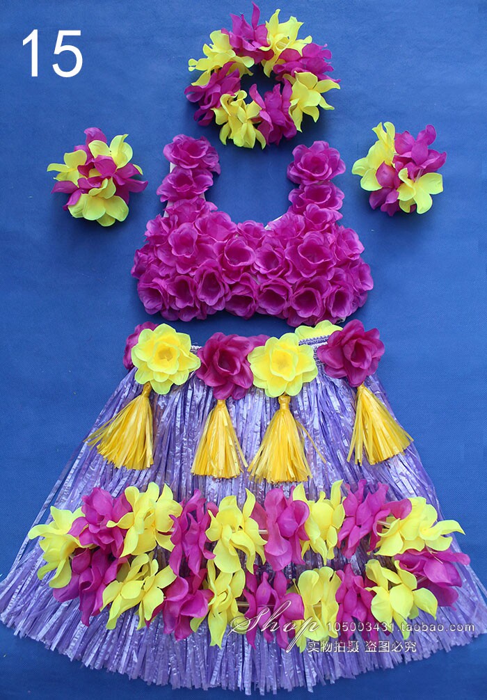 服装亲子走秀环保套装件套演出服厘米演出表演草裙舞套装