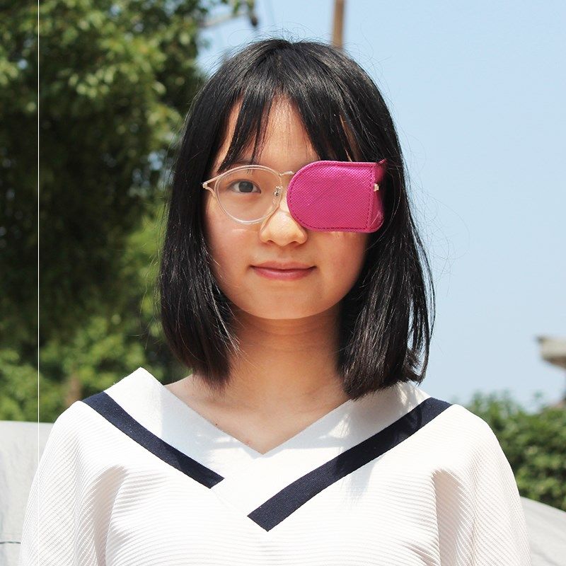 眼镜眼罩儿童防护框架遮布弱视布儿童遮眼布眼镜眼罩