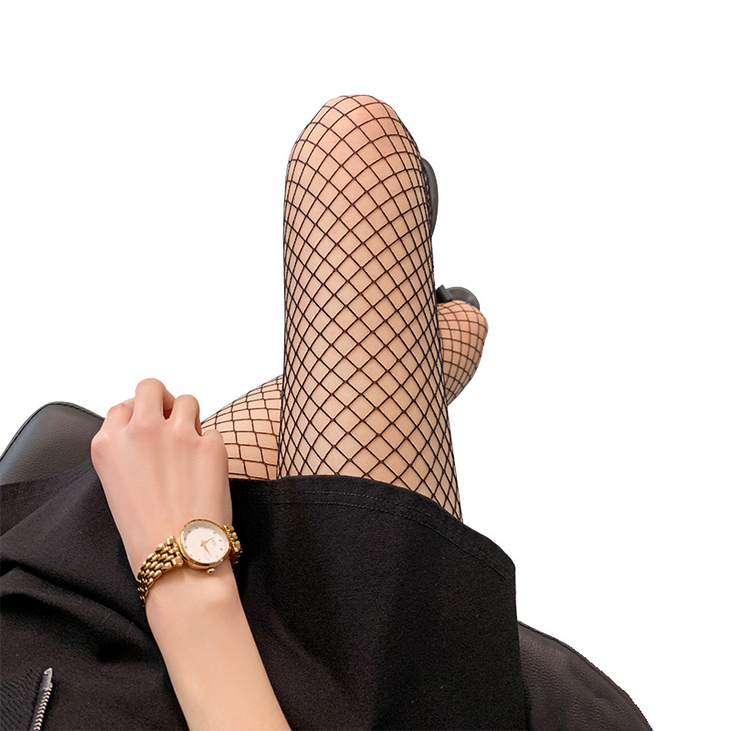 渔网袜白丝袜ins潮薄款春秋黑色2020新款网红连裤袜