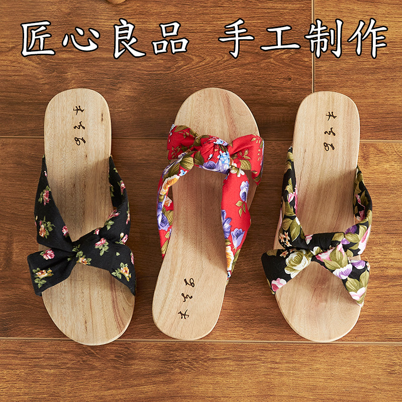 日式木屐女cos防滑厚底凉鞋日常中国式木屐拖鞋日本香樟木拖鞋女