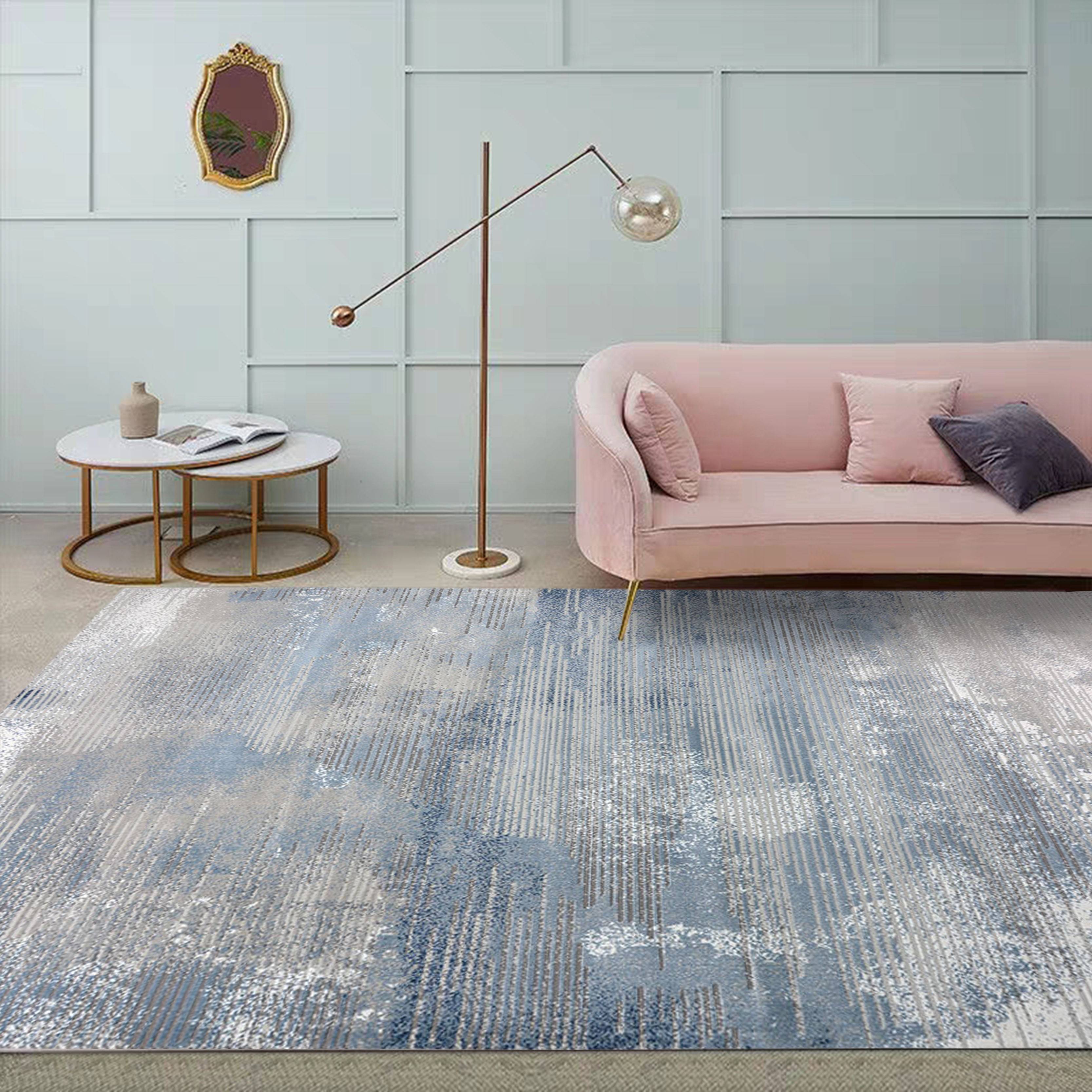 现代简约轻奢客厅卧室流行色地毯家用包邮特色设计地毯