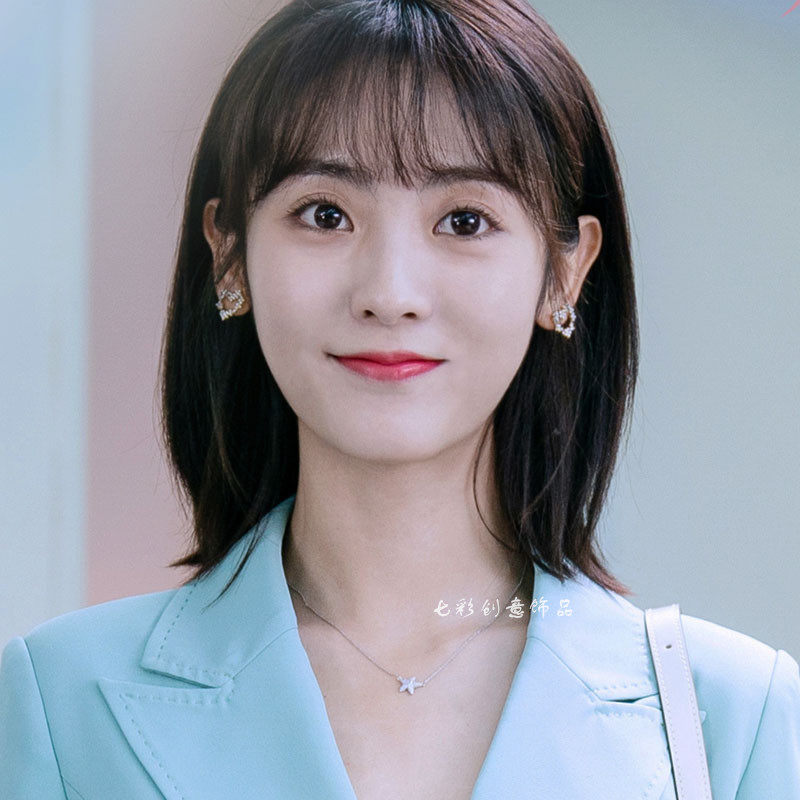 我的小确幸邢菲丛容同款项链海星镶钻百搭小清新项链