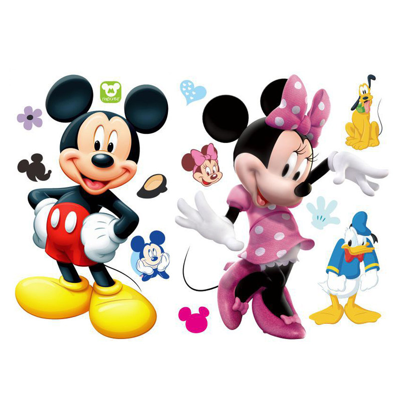 卡通贴画米奇米妮米老鼠迪士尼儿童卧室装饰贴纸软装墙贴