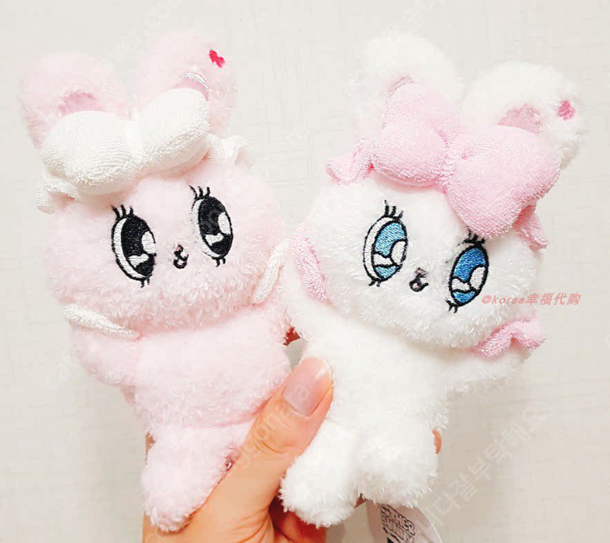 粉兔现货韩国正品estherbunny兔子毛绒玩具洗面娃娃公仔毛绒布艺类