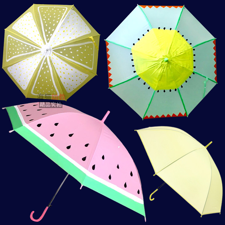 儿童绘画雨伞diy手绘空白透明幼儿园手工涂鸦伞