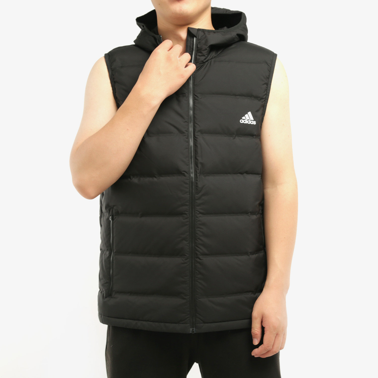 adidas阿迪达斯正品男子短款保暖户外运动羽绒马甲bq2006羽绒马甲