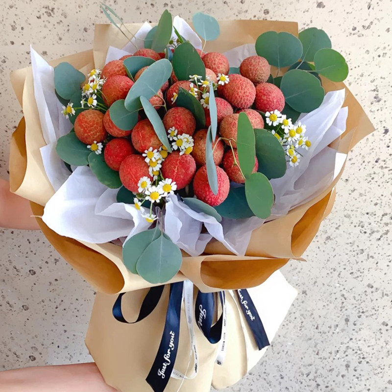 创意水果荔枝花束礼盒成品生日鲜花速递同城配送鲜花速递同城