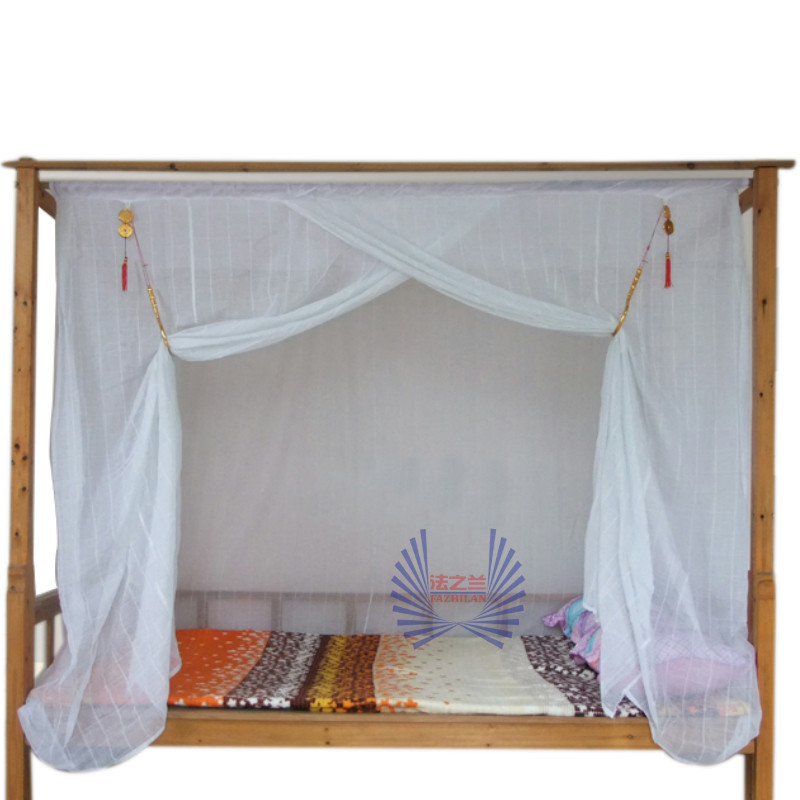 蚊帐纱帐古老老式四方竹竿学生宿舍落地式宫廷蚊帐