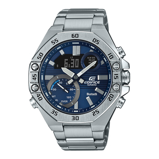 casio卡西欧手表男农家橡树蓝牙金属防水运动蓝宝石赛车表ecb