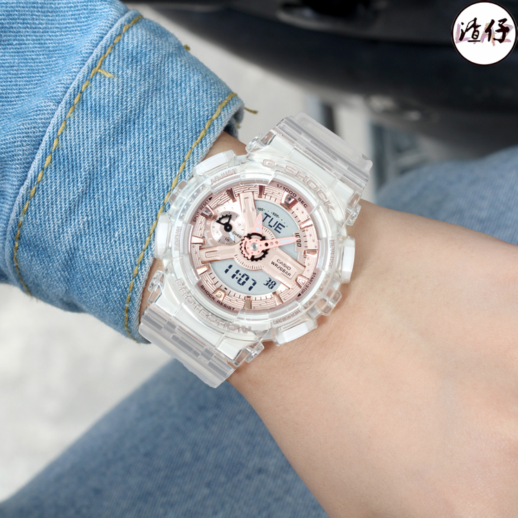 casio卡西欧g-shock透明玫瑰金运动运动手表gma-s110gma-s120sr-7a