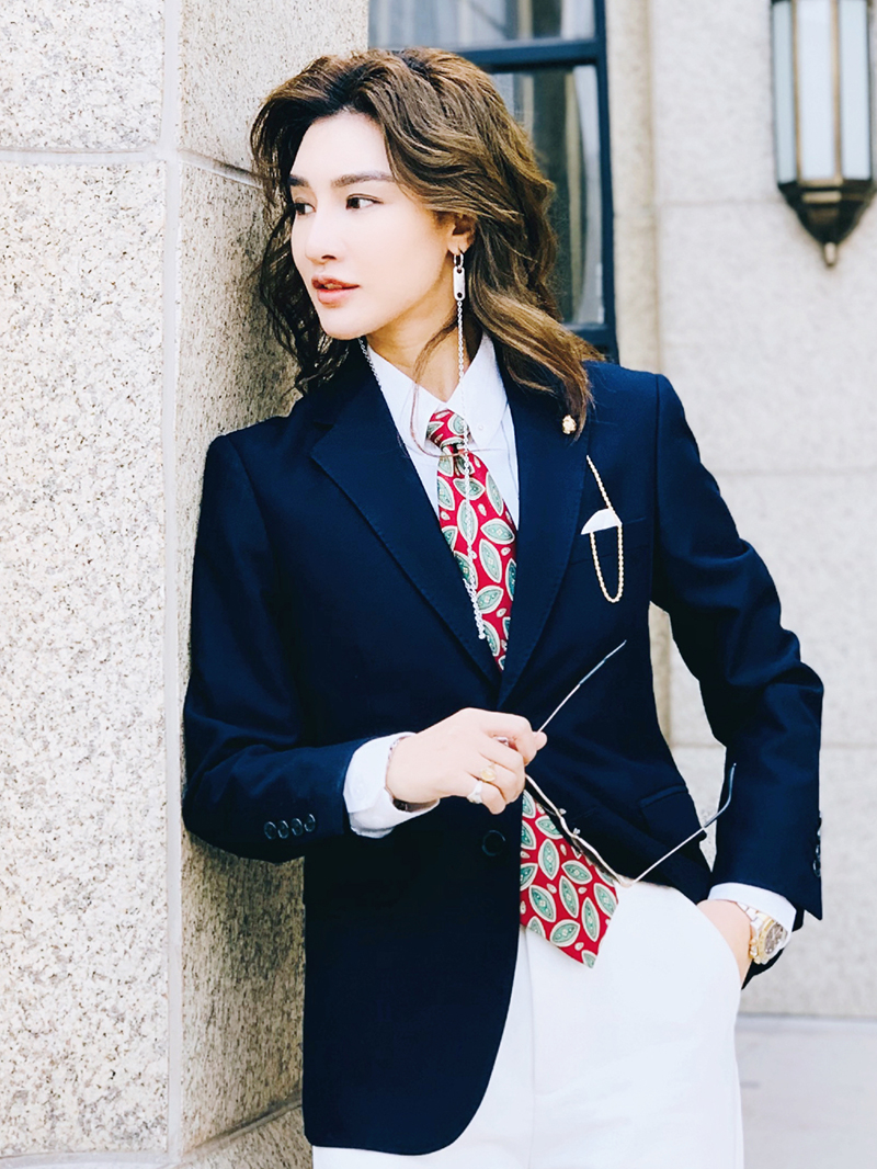 正正tutu欧美商务单排藏蓝西服时尚百搭绅士西服套装