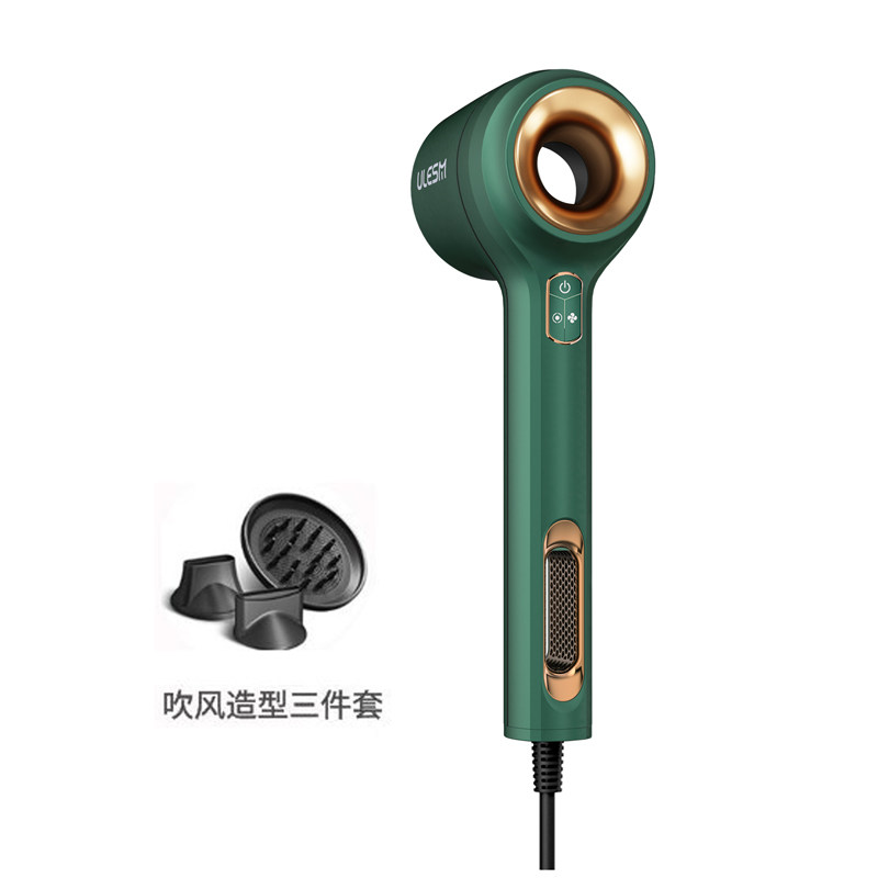 勒斯静音高速智能空心无叶电吹风吹风机负离子沙龙电吹风