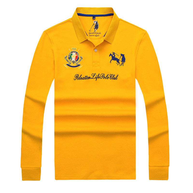 品牌保罗带领衣服秋季polo男装刺绣马球大牌t恤