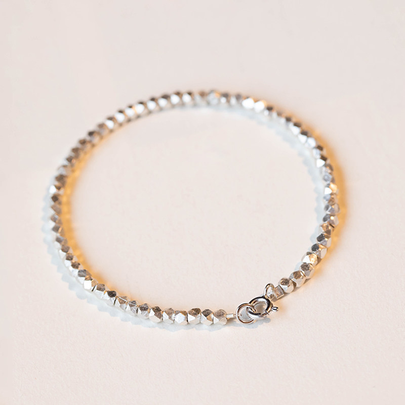 纯银手链银珠女秋小众设计s925手饰闺蜜女友手链