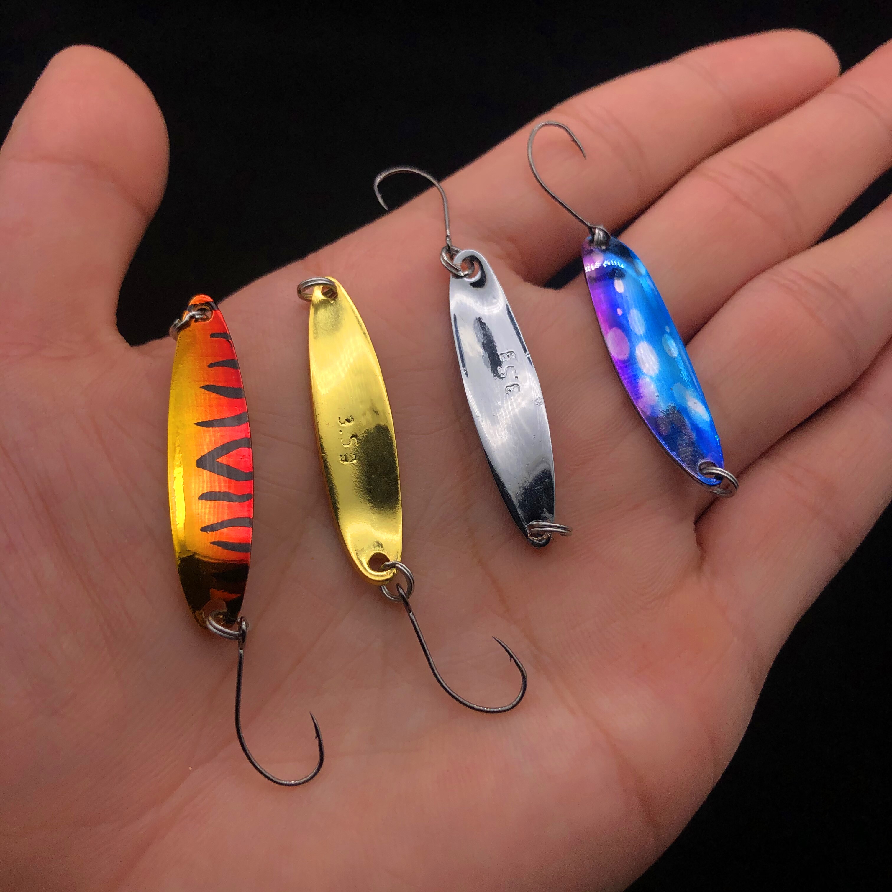 热卖炫彩路亚亮片柳叶35g微物溪流马口翘嘴鱼饵