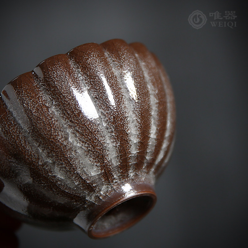 吴俊青瓷功夫功夫茶茶杯陶瓷品茗杯哥窑全手工茶杯