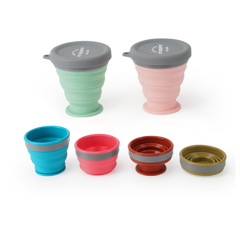 msquare折叠杯子硅胶水杯压缩便携式伸缩耐高温旅行漱口户外露营