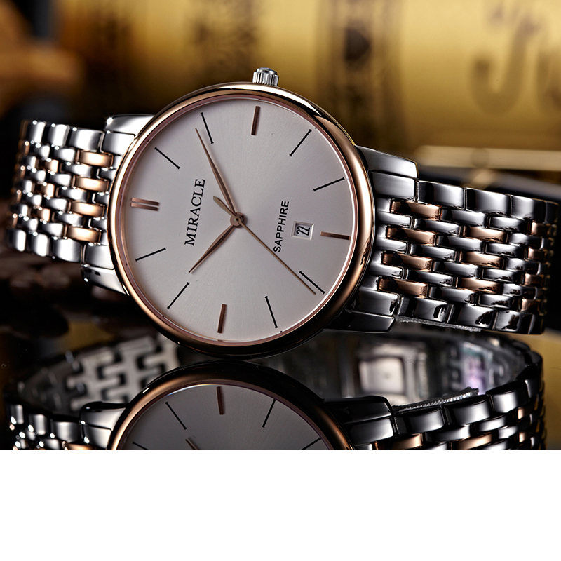 格尼男士手表超薄时尚商务休闲皮带石英表潮流防水非机械简约男表