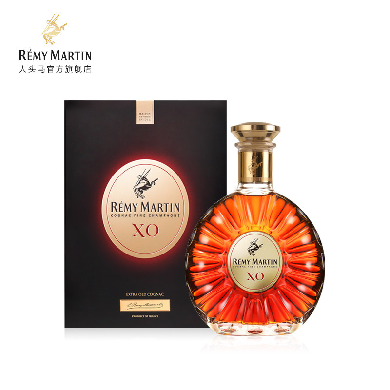 【品牌旗舰】人头马xo优质香槟区干邑白兰地700ml原装进口洋酒
