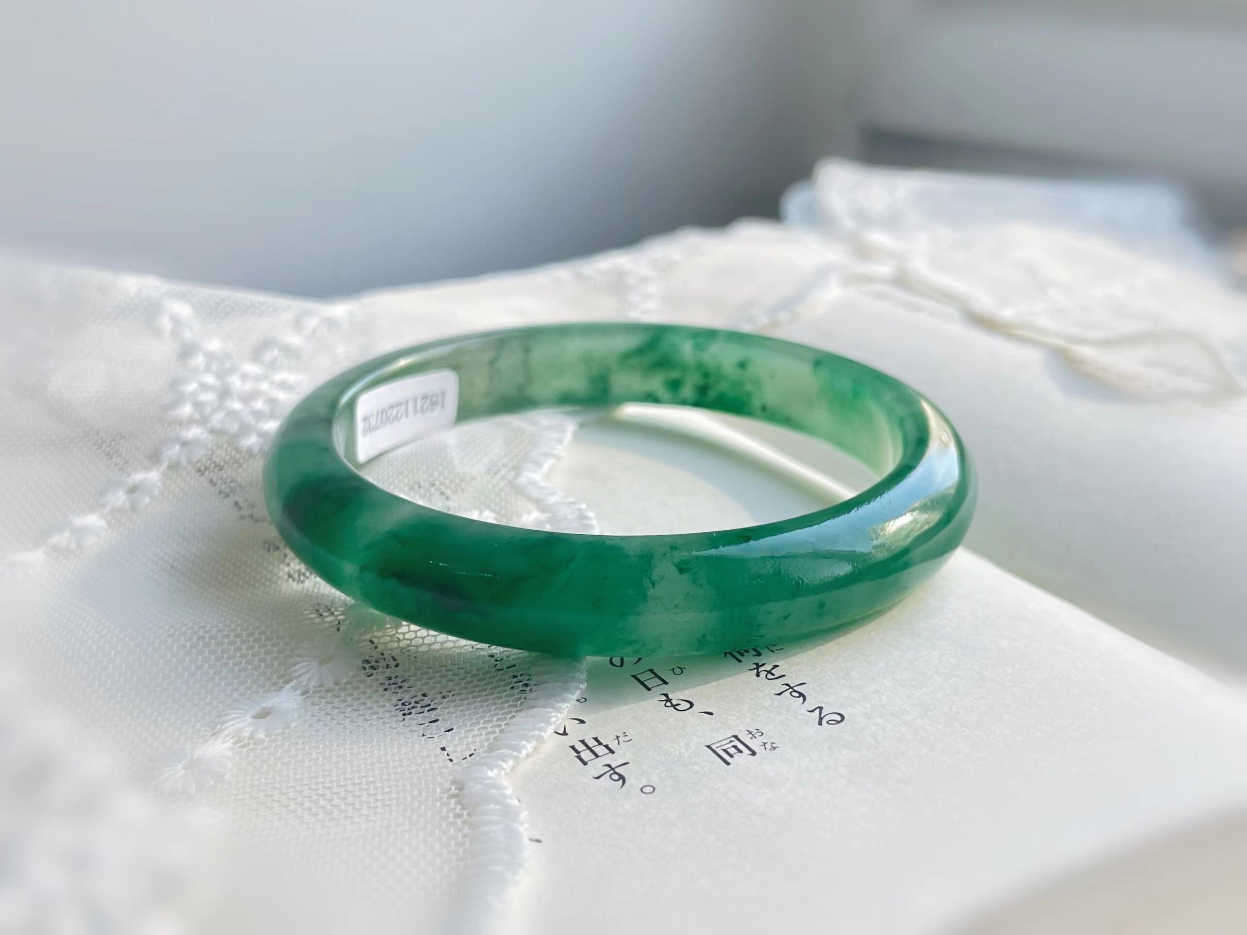 天然非洲翡翠手镯高冰飘阳绿石英岩翠玉独龙玉贡手镯