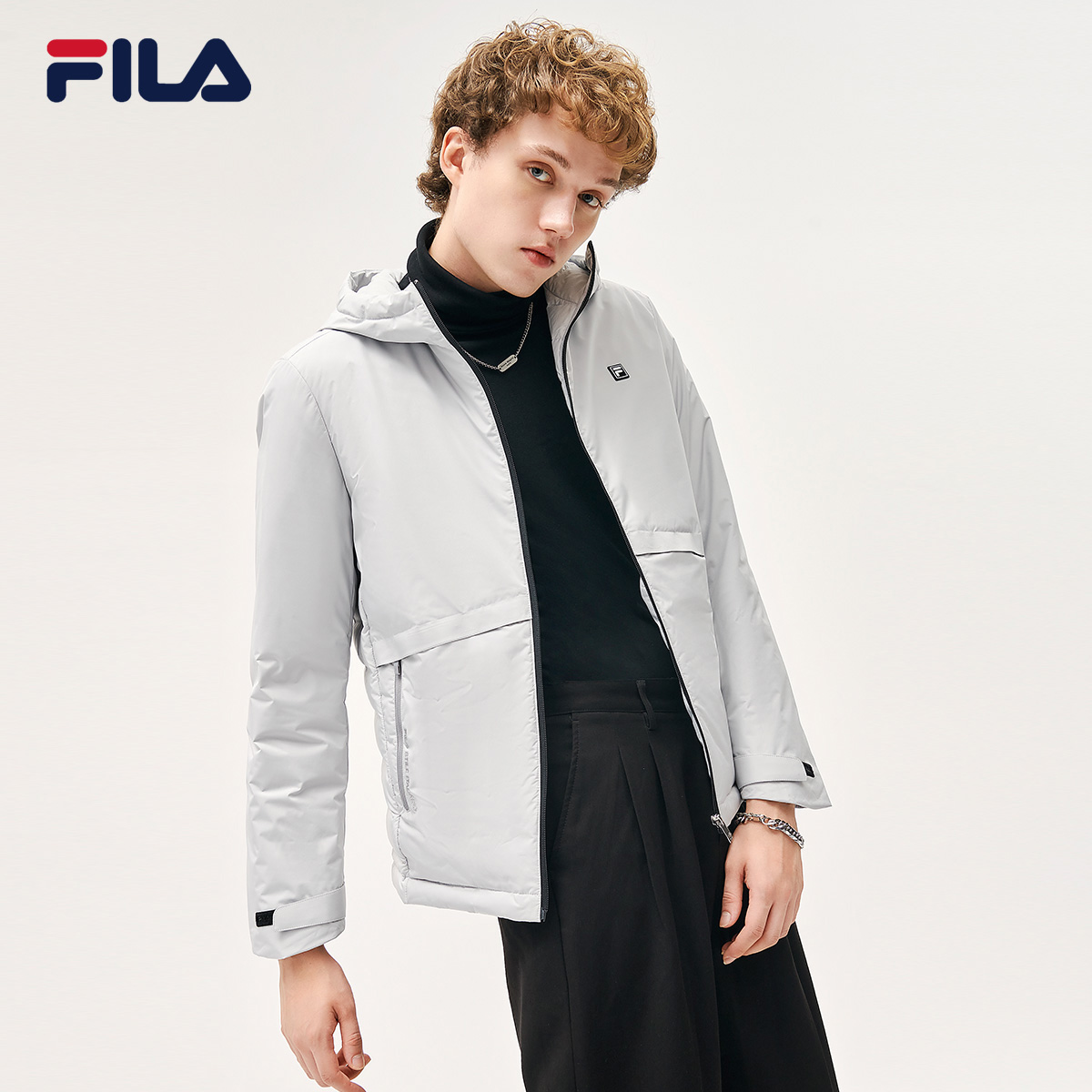 fila斐乐官方男子羽绒服2021冬季新款时尚休闲潮流运动羽绒服