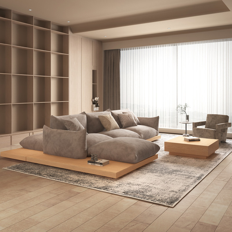 粤府简约诧寂风科技两面双面布沙发