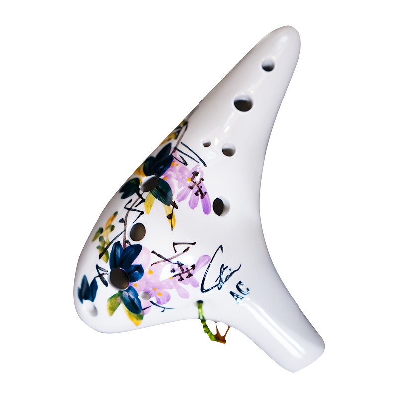 风雅手绘ac陶笛孔小适合女神小朋友音质性价比高陶笛