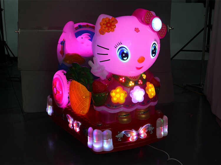 2021新款kt凯蒂猫儿童电动投币摇摇摇车欢乐摇摆机