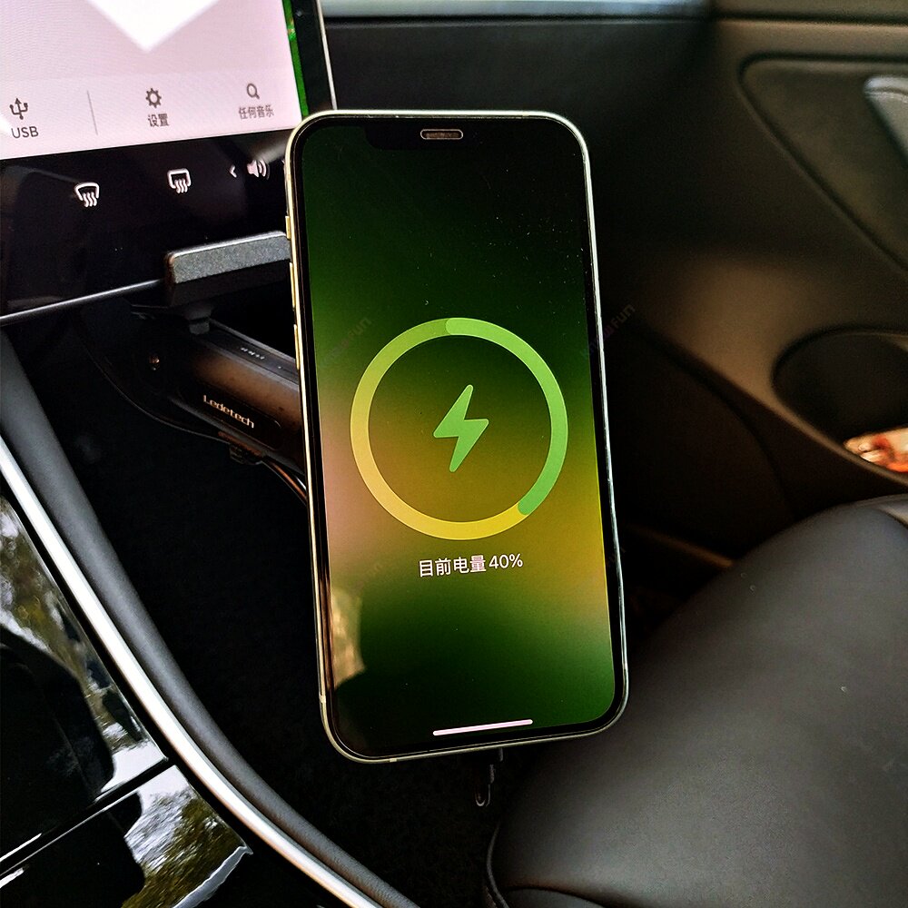 tesla特斯拉model配件苹果手机magsafe磁吸无线充电车载手机支架