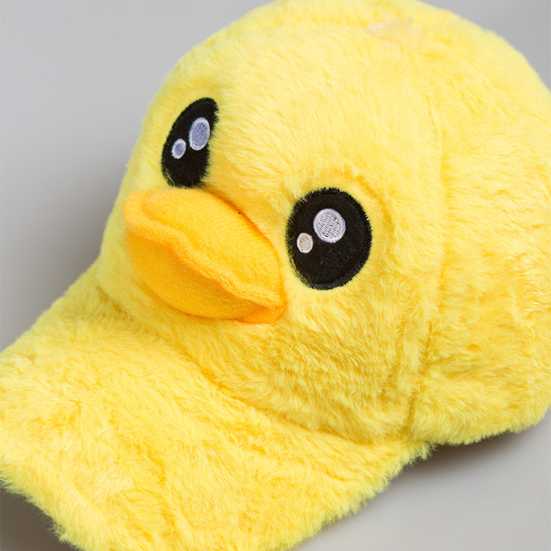 儿童帽子女潮秋冬款可爱超萌洋气时尚亲子帽子母子鸭舌小黄鸭帽子