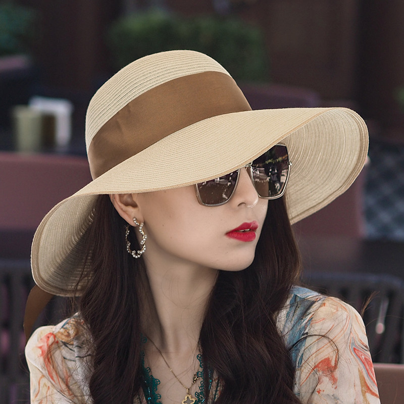 大沿帽子女时尚百搭夏天遮阳帽出游防晒透气日系帽子