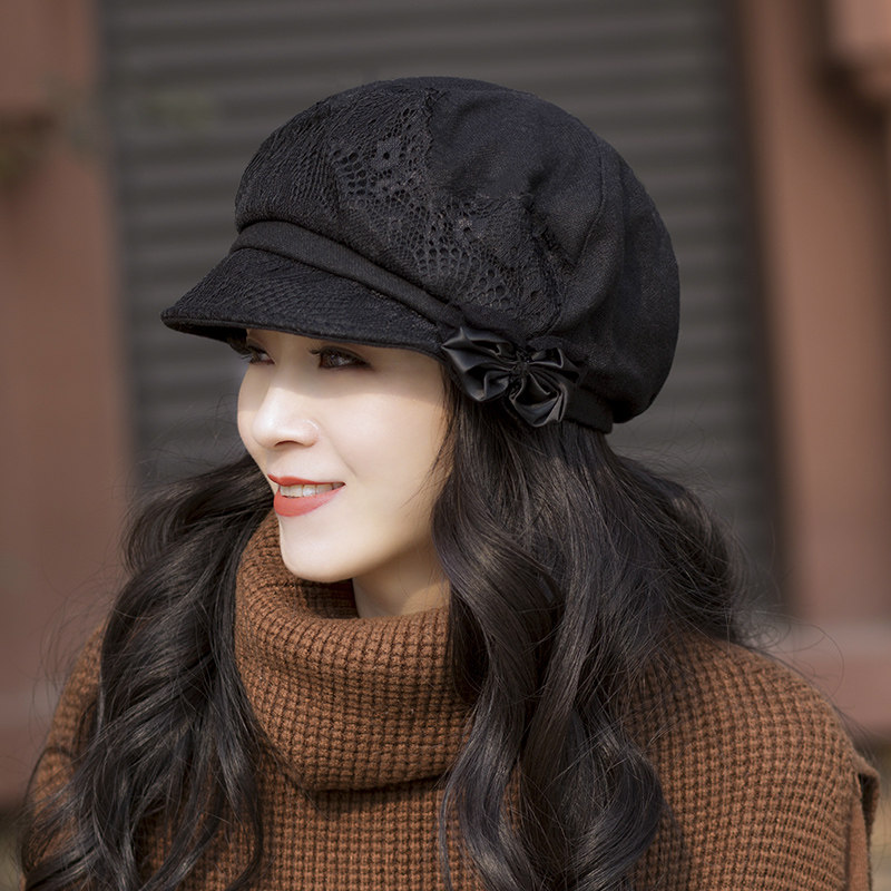 百搭女帽帽子韩版时尚女士春秋八角中老年40岁帽子