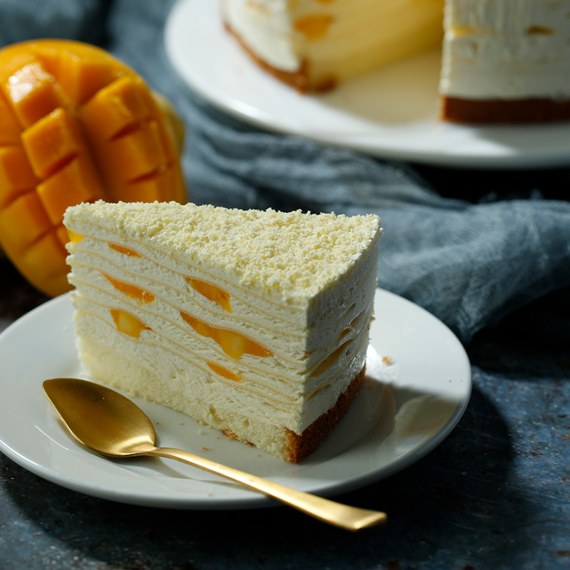 千层蛋糕芒果咖啡口味约翰丹尼慕斯西式甜品咖啡厅茶歇下午茶点心