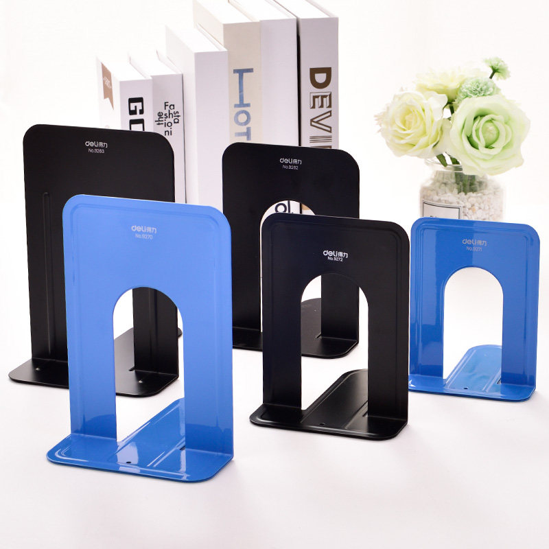 书夹书立得力桌上固定架子放书神器收纳桌面书立