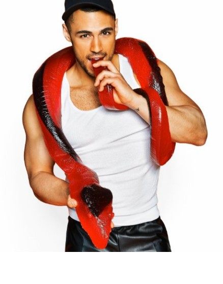 七夕礼物美国超大巨形蠕虫软糖蚯蚓橡皮giant gummy worm果汁软糖